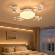 LumiBreeze glowing warm light in a cozy bedroom at dusk